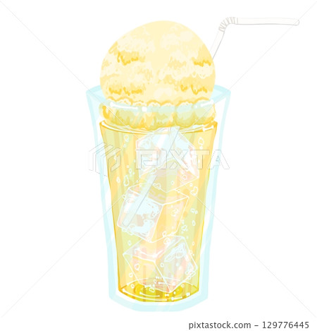 薑汁汽水漂浮飲料 129776445