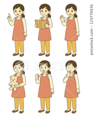 幼兒園老師的插圖 幼兒園老師的插圖 129776836