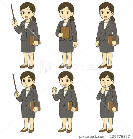 一位女老師的插圖 129776837