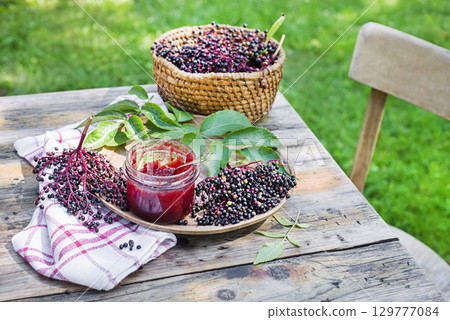 Elderberry jam jelly Elderberry jam jelly 129777084