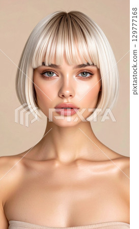 portrait of a beautiful young woman 129777168