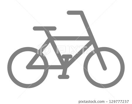 自行車剪影圖標 129777237