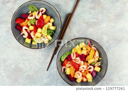Elegant gourmet seafood dish. Elegant gourmet seafood dish. 129777261