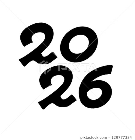 2026 New Year's Card Material/New Year Material Black Handwritten Cute Western Calendar Numbers 2026 New Year's Card Material/New Year Material Black Handwritten Cute Western Calendar Numbers 129777384