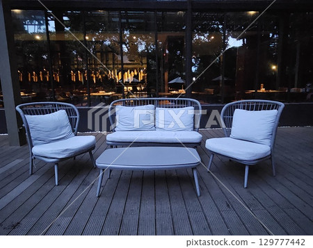 this is interior cafe with table and chair this is interior cafe with table and chair 129777442