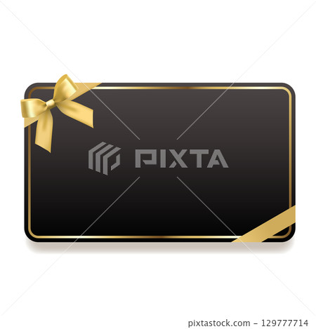 帶有金絲帶的黑卡 129777714