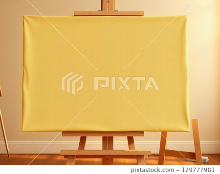 Empty Canvas Awaiting Artistic Expression and Creative Potential 129777981