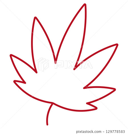 Red autumn leaves simple icon Red autumn leaves simple icon 129778583