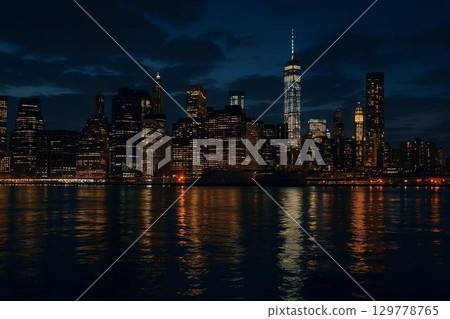 A beautiful night view 129778765