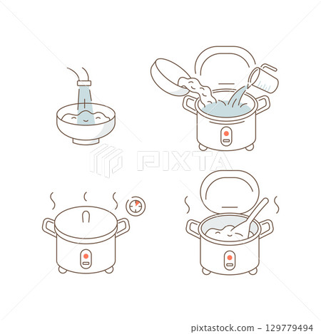 Instruction How to Prepare and Cook Rice. Cooking Direction for Ideal Rice. Rinse Rice through running Water 129779494