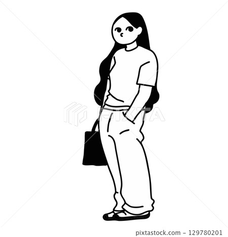 時尚女性時尚運動向量 129780201