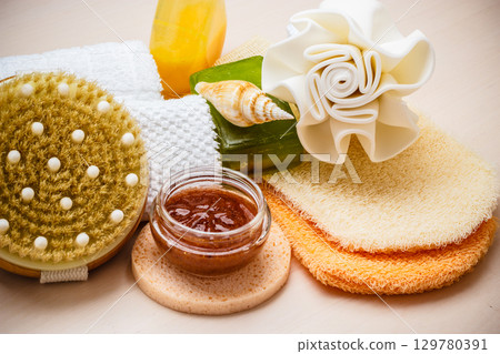 Set for care of skin body, bath accessories 129780391