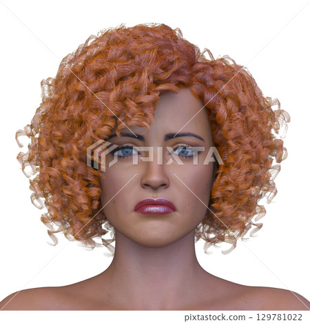 女人的臉的特寫 女人的臉的特寫 129781022