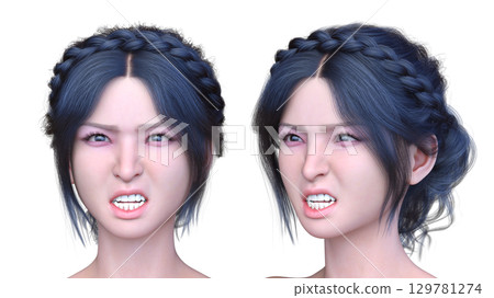 Close-up of a woman's face Close-up of a woman's face 129781274