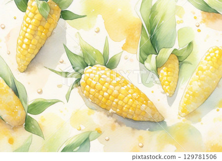 玉米（水彩風格） 129781506