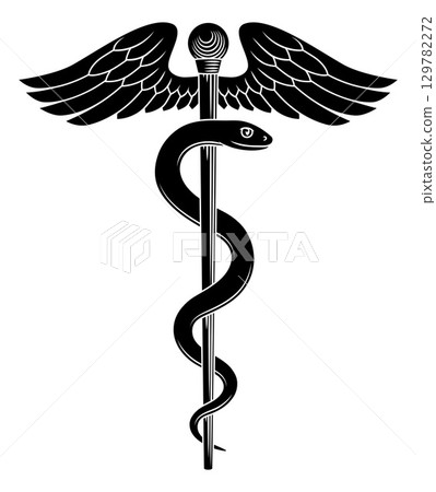 Rod Of Asclepius Doctor Caduceus Medical Symbol Rod Of Asclepius Doctor Caduceus Medical Symbol 129782272