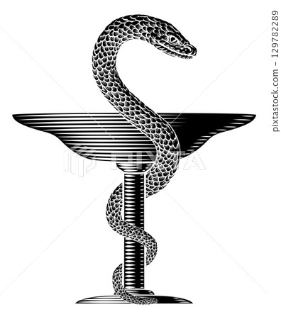 Bowl of Hygeia Snake Medical Pharmacist Icon Bowl of Hygeia Snake Medical Pharmacist Icon 129782289