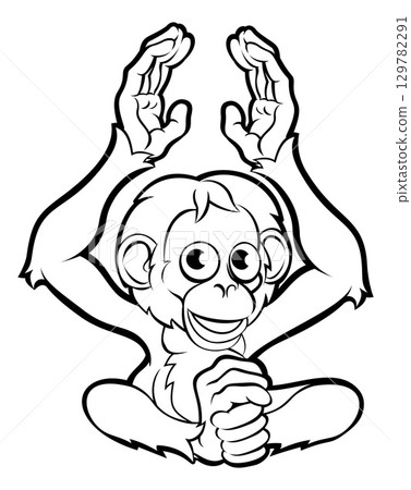 Orangutan Ape Cartoon Animal Illustration 129782291