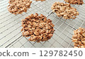 Healthy cookies and diet sweets made with oatmeal 129782450