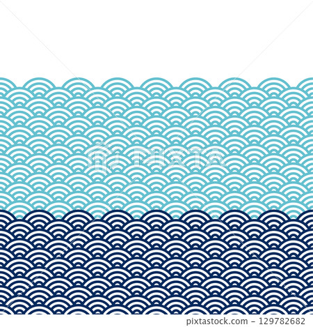 Seamless Japanese design material using traditional Japanese Seigaiha waves Seamless Japanese design material using traditional Japanese Seigaiha waves 129782682