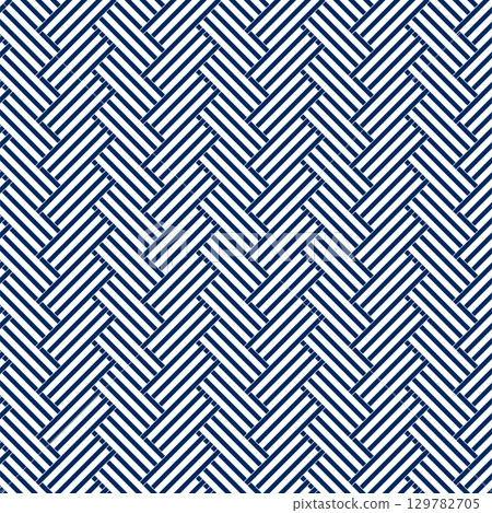 Seamless Japanese design material featuring traditional Japanese patterns. 129782705