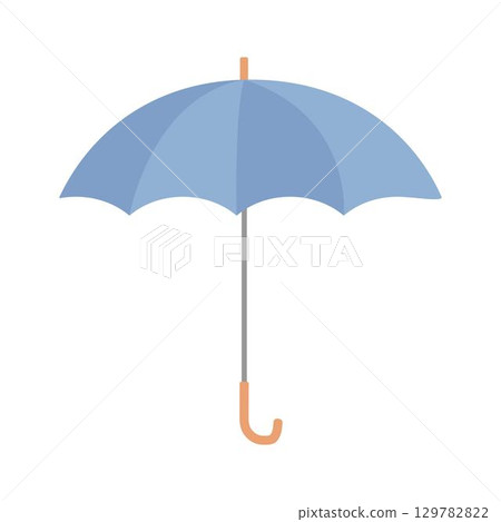 Open blue umbrella isolated on white background stock vector illustration Open blue umbrella isolated on white background stock vector illustration 129782822