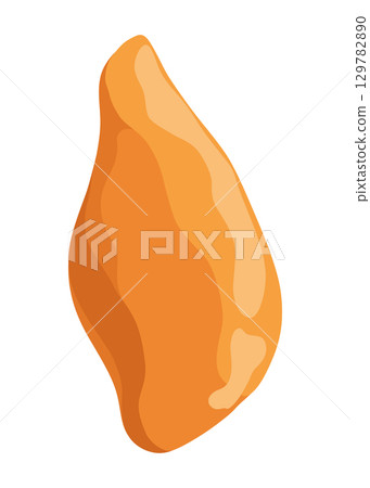 Vector illustration of fresh raw chicken fillet isolated on white background. Raw chicken meat Vector illustration of fresh raw chicken fillet isolated on white background. Raw chicken meat 129782890