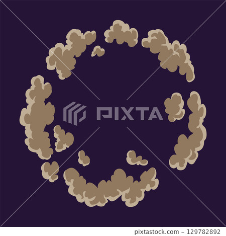 Explosion animation. Animation for game of the explosion effect. Cartoon animation for game. Exploding effect. Hand drawn vector illustration Explosion animation. Animation for game of the explosion effect. Cartoon animation for game. Exploding effect. Hand drawn vector illustration 129782892