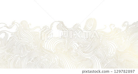 Vector line golden abstract organic wave background, flow curve design, sea japanese texture. Fluid soft topography, wood, wind luxury pattern Vector line golden abstract organic wave background, flow curve design, sea japanese texture. Fluid soft topography, wood, wind luxury pattern 129782897
