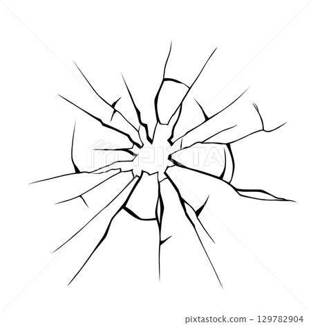 Glass crack broken texture window. Ice glass cracked effect background bullet mirror transparent isolated illustration Glass crack broken texture window. Ice glass cracked effect background bullet mirror transparent isolated illustration 129782904