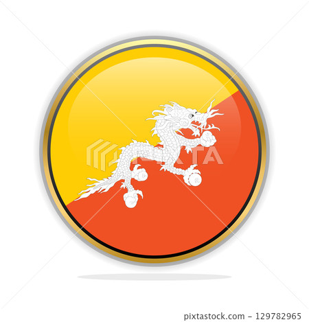 Button Flag Design Template Bhutan Button Flag Design Template Bhutan 129782965