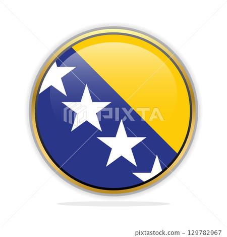 Button Flag Design Template Bosnia Button Flag Design Template Bosnia 129782967