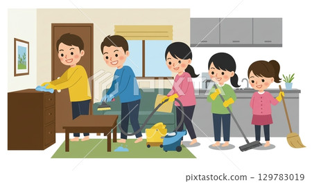 Have the best smiles! Fun cleaning for the whole family Have the best smiles! Fun cleaning for the whole family 129783019