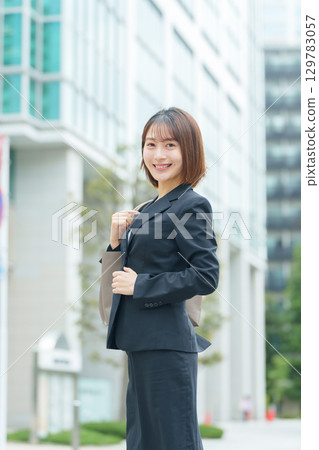 Young woman business outdoor portrait Young woman business outdoor portrait 129783057