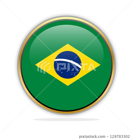 Button Flag Design Template Brazil Button Flag Design Template Brazil 129783302