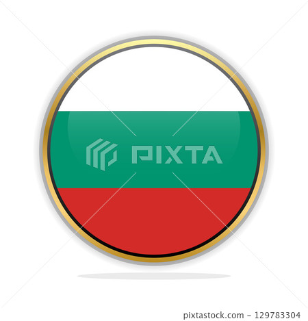 Button Flag Design Template Bulgaria Button Flag Design Template Bulgaria 129783304