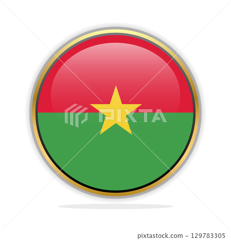 Button Flag Design Template Burkina Faso 129783305