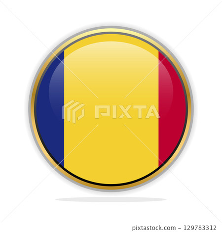 Button Flag Design Template Chad Button Flag Design Template Chad 129783312