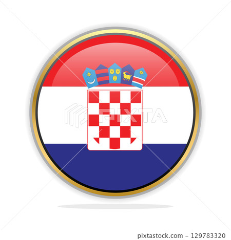 Button Flag Design Template Croatia Button Flag Design Template Croatia 129783320