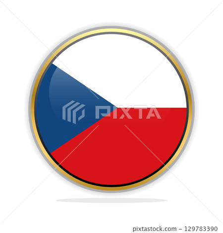 Button Flag Design Template Czech Republic Button Flag Design Template Czech Republic 129783390