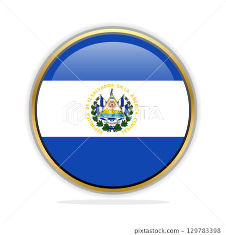 Button Flag Design Template El Salvador Button Flag Design Template El Salvador 129783398