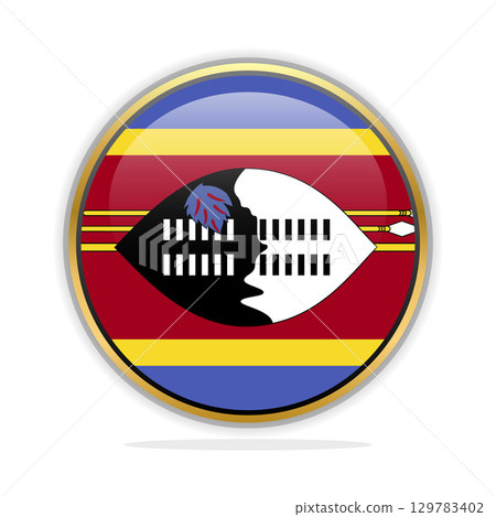 Button Flag Design Template Eswatini Button Flag Design Template Eswatini 129783402