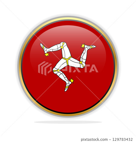 Button Flag Design Template Isle of Man 129783432