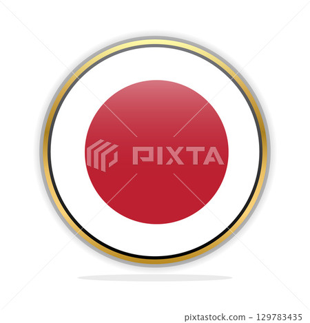 Button Flag Design Template Japan Button Flag Design Template Japan 129783435