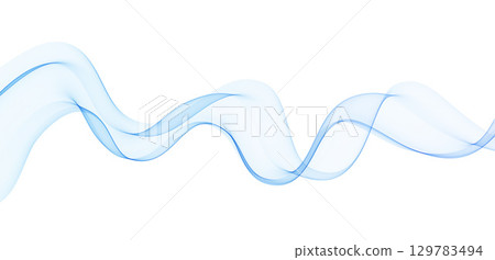 Abstract Background, Transparent Waved Lines. Soft Blue Smoke Wave BG. Colorful Gradient Flowing Wavy Lines. Vector illustration. Abstract Background, Transparent Waved Lines. Soft Blue Smoke Wave BG. Colorful Gradient Flowing Wavy Lines. Vector illustration. 129783494