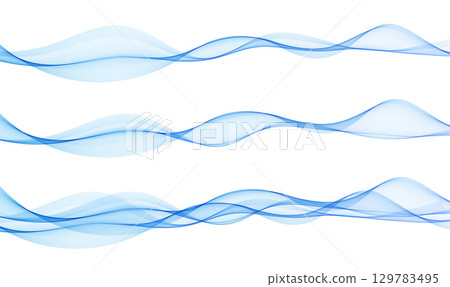 Abstract Background, Transparent Waved Lines. Soft Blue Smoke Wave BG. Colorful Gradient Flowing Wavy Lines. Vector illustration. Abstract Background, Transparent Waved Lines. Soft Blue Smoke Wave BG. Colorful Gradient Flowing Wavy Lines. Vector illustration. 129783495