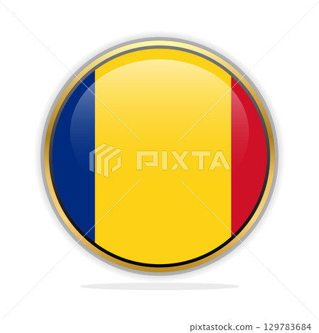 Button Flag Design Template Romania Button Flag Design Template Romania 129783684