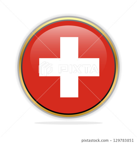 Button Flag Design Template Switzerland Button Flag Design Template Switzerland 129783851