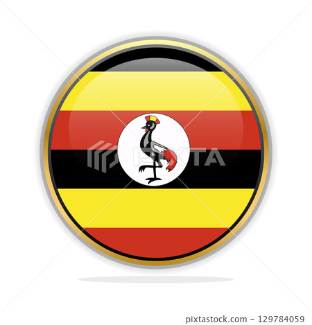 Button Flag Design Template Uganda Button Flag Design Template Uganda 129784059
