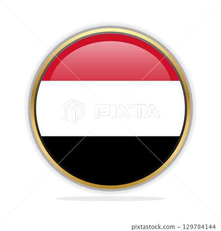 Button Flag Design Template Yemen Button Flag Design Template Yemen 129784144